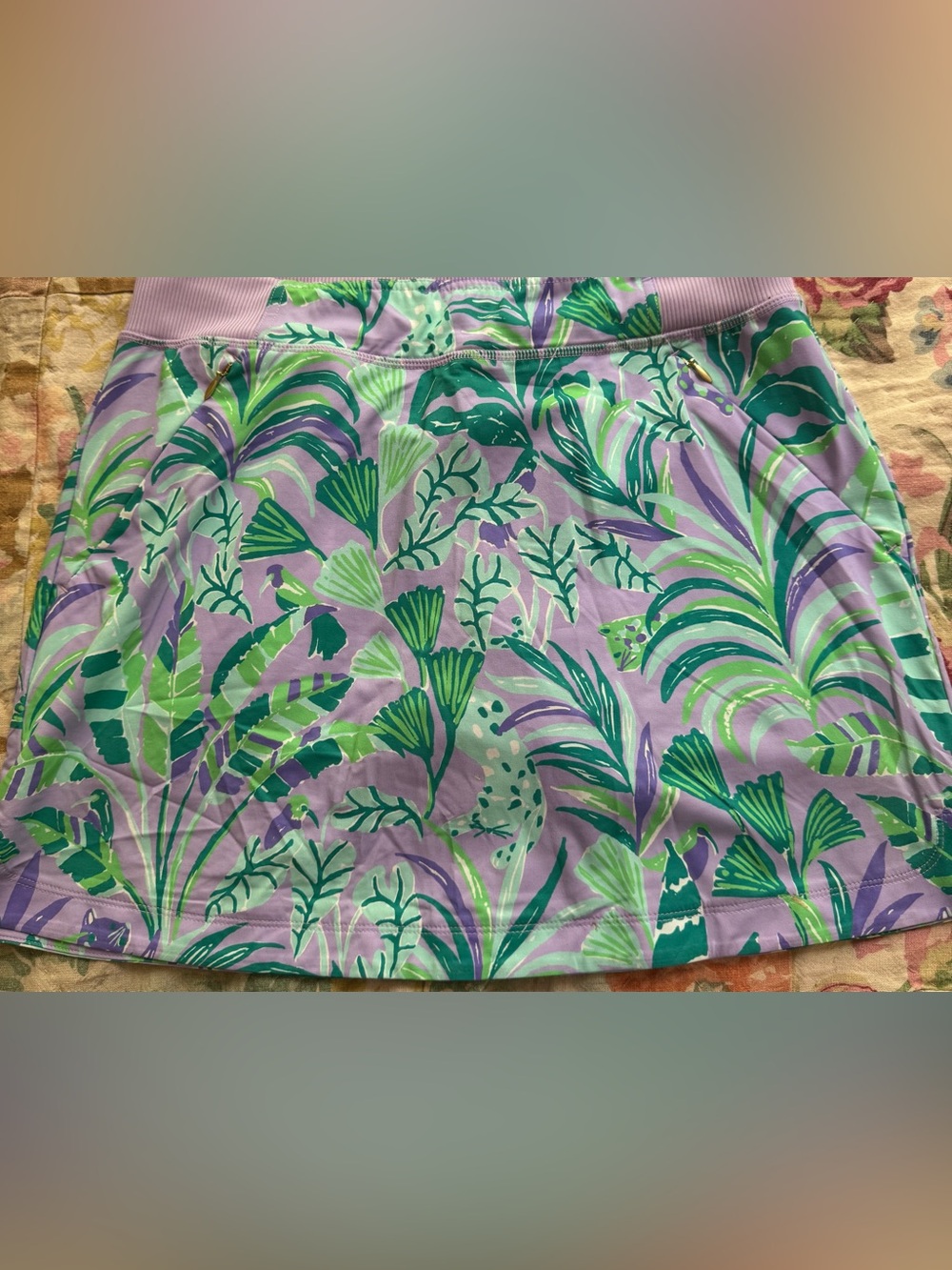 Lily Pulitzer Purple Tropical Print Women's Skirt
